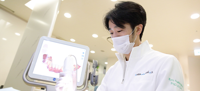 デジタル印象採得装置（iTero）による精密な歯型の採得が可能